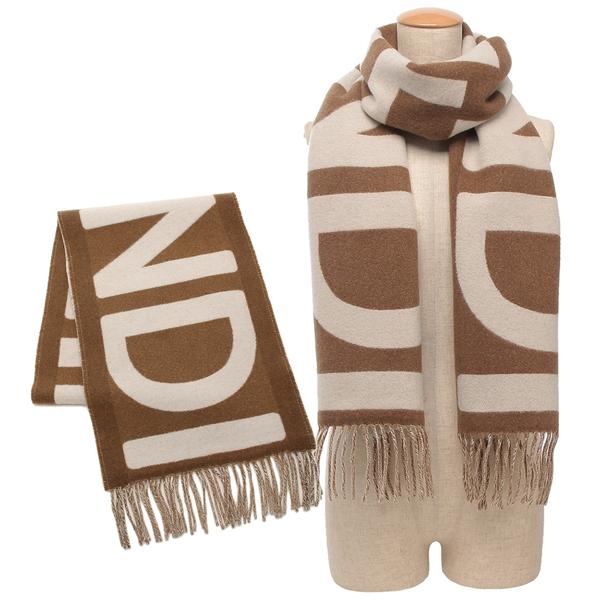 P10% 〜10/31 9時】フェンディ マフラー ブラウン ベージュ レディース  