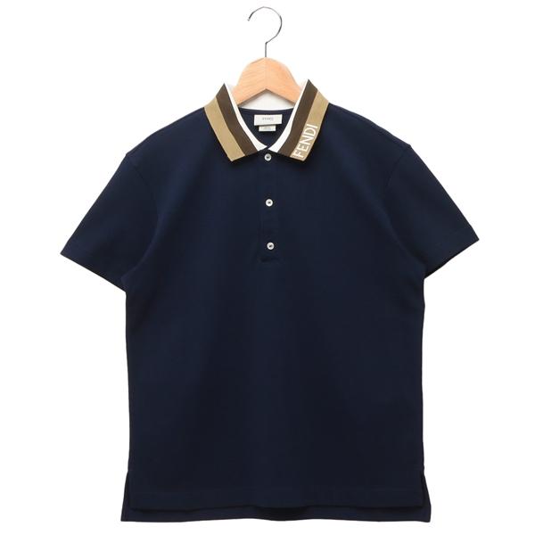 フェンディ 子供服 Tシャツ カットソー ポロシャツ ネイビー ブラウン 
