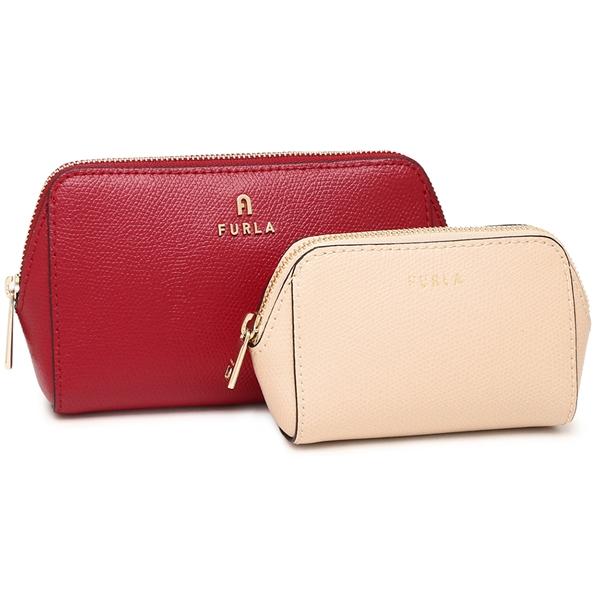 クーポン利用 【返品OK】フルラ ポーチ カメリア Mサイズ 化粧ポーチ