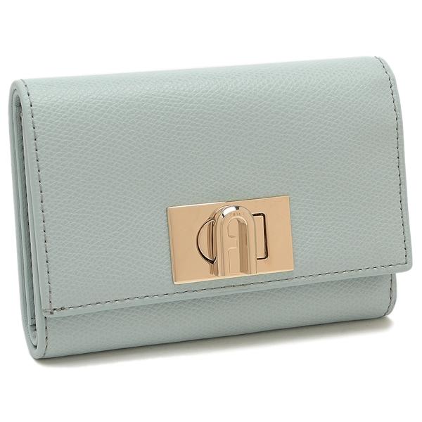 FURLA】三つ折財布 ブルー