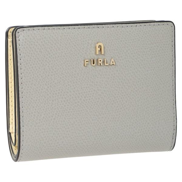 フルラ 二つ折り財布 カメリア Sサイズ グレー イエロー レディース FURLA WP00307 ARE000 4952S