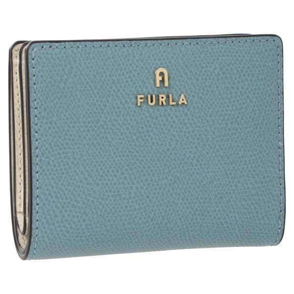フルラ 二つ折り財布 カメリア Sサイズ ブルー イエロー レディース FURLA WP00307 ARE000 5001S