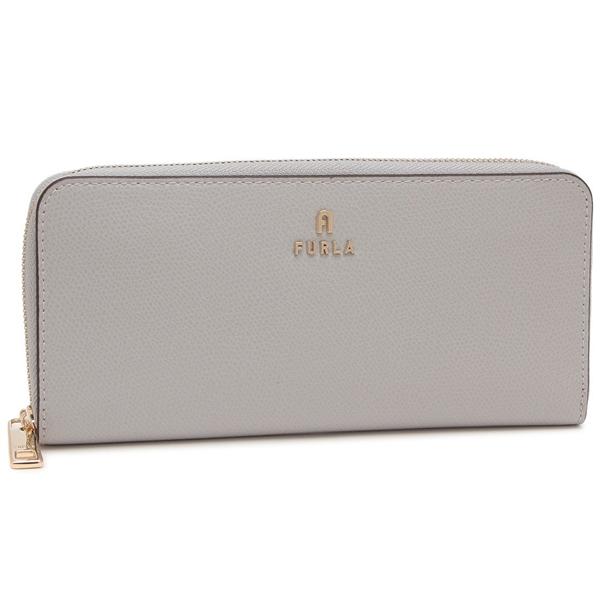 新品未使用品✨FURLA グレー 長財布 保存袋・箱付き FURLA（フルラ） 長財布 カメリア ジップアラウンド グレー レディース