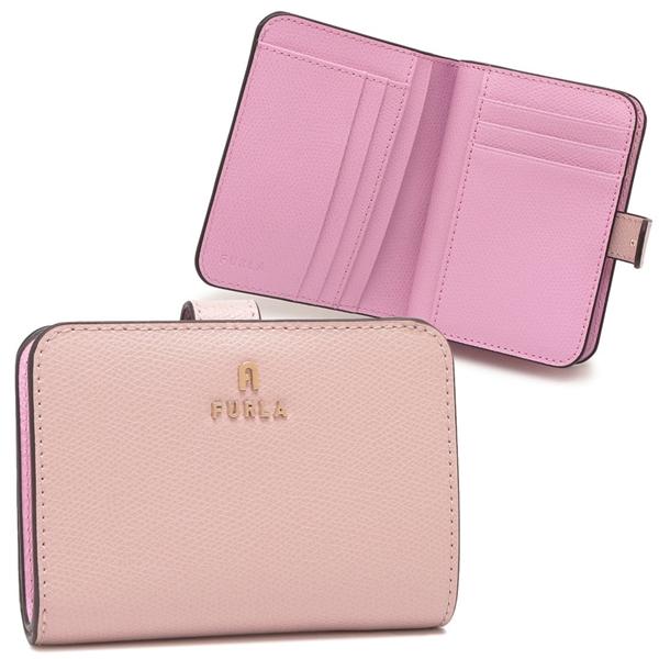 FURLA フルラ 二つ折り財布 カメリア ミニ財布 ピンク レディース
