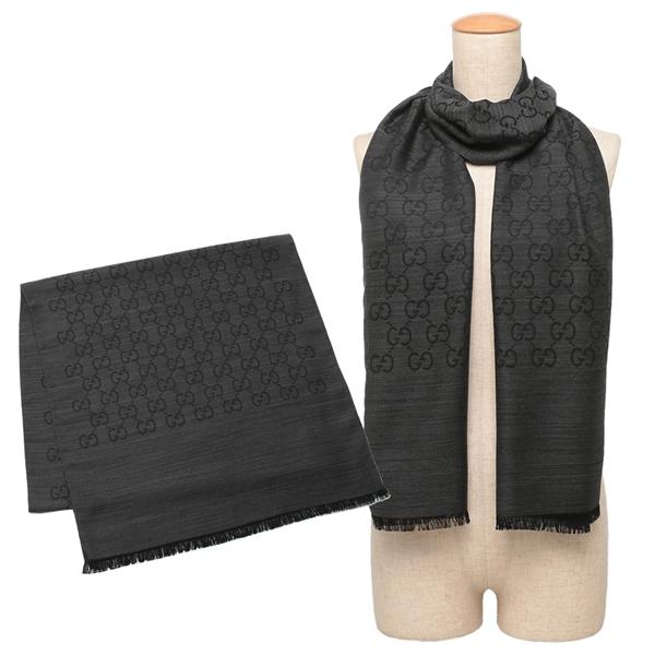 GUCCI グッチ スカーフ バンダナ ストール ブラック レディース GUCCI グッチ スカーフ バンダナ ストール ブラック レディース