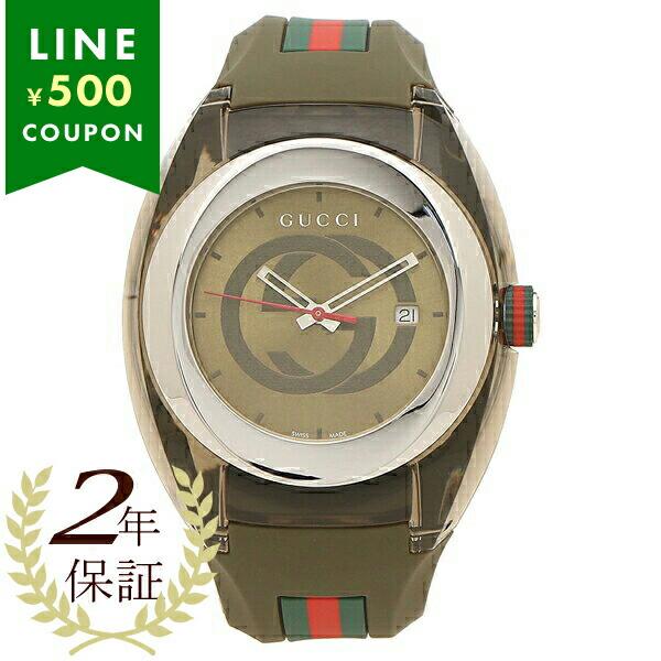 GUCCIグッチ時計オレンジロゴ日付メンズレディースカジュアル