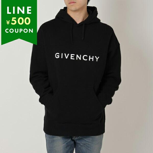 GIVENCHYロゴ スリムスウェットシャツ　トレーナー パーカー黒 GIVENCHYロゴ フリース スリムスウェットシャツトレーナー パーカー黒