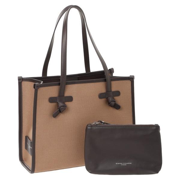 ジャンニキアリーニ トートバッグ マルチェッラ Sサイズ ベージュ ブラウン レディース GIANNI CHIARINI BS6849 CNVSE A4対応