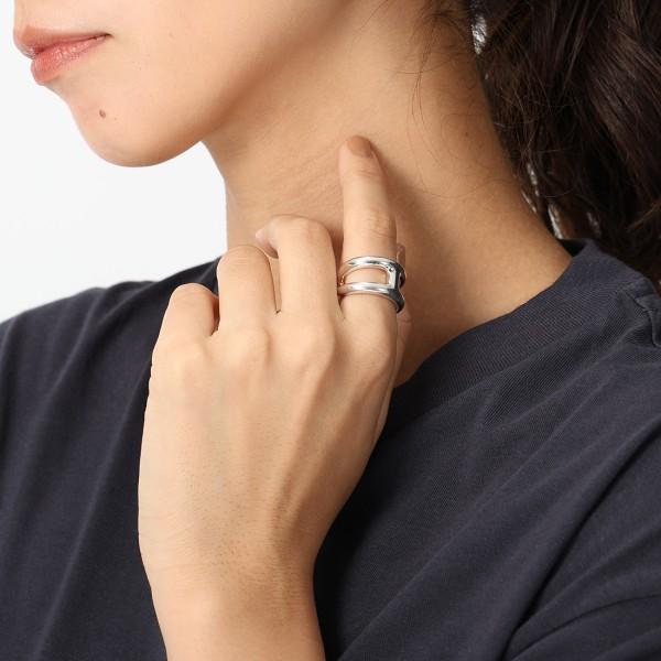 HERMES エルメス 指輪 リング オスモズ PM Hロゴ シルバー レディース