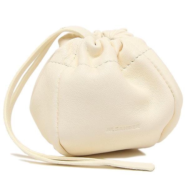 【訳ありアウトレット】ジルサンダー ポーチ リップル ポーチ ホワイト レディース JIL SANDER J08WD0031 106 RIPPLE POUCH EGGSHELL【ラッピング不可商品】