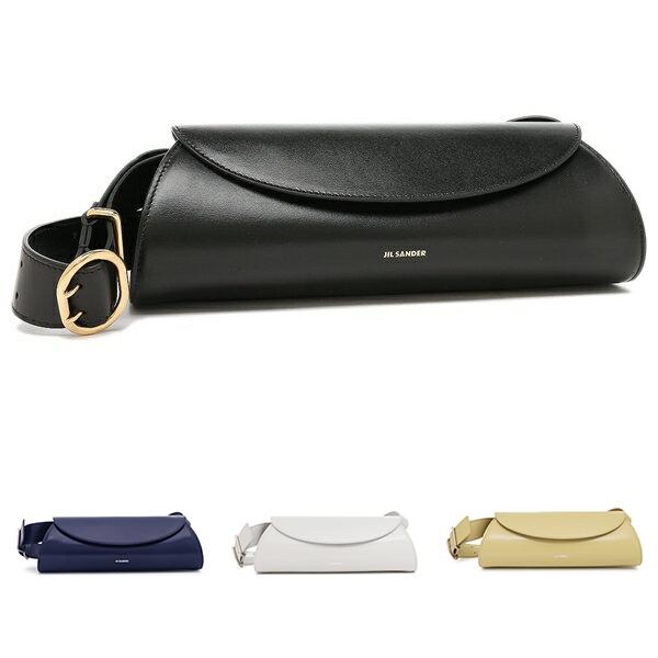 ［新春SALE］JIL SANDER カンノーロ　ブラックレザーショルダーバッグ JIL SANDER CANNOLO カンノーロ スモールショルダーレザーバッグ (Jil