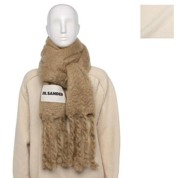JIL SANDER（ジルサンダー） マフラー ワイド フリンジ モヘア ウール