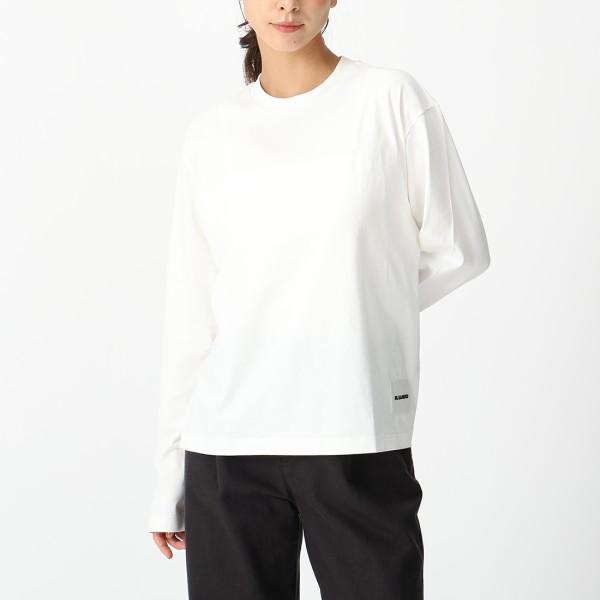 ジルサンダー Tシャツ カットソー オーガニックコットン ホワイト レディース JIL SANDER J40GC0002 J45048 100 JIL SANDER（ジルサンダー） Tシャツ カットソー オーガニックコットン