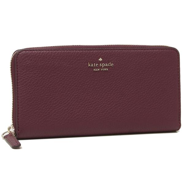 Kate Spade 長財布 ホワイト/ワインレッド ケイトスペード 財布 アウトレット KATE SPADE WLRU5833 JACKSON LARGE