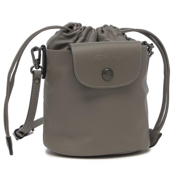 LONGCHAMP グレー ショルダーバッグ ロンシャン ハンドバッグ ショルダーバッグ プリアージュ