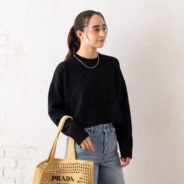 LOEWE ロエベ ニット セーター アナグラム ブラック レディース LOEWE ロエベ ニット セーター アナグラム ブラック レディース
