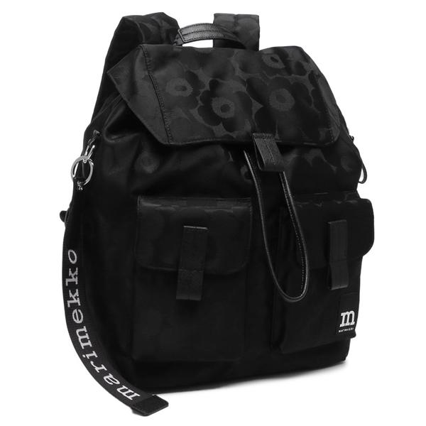 マリメッコ リュック バックパック ウニッコ 花柄 Lサイズ ブラック メンズ レディース ユニセックス MARIMEKKO 092229 999 A4対応 marimekko（マリメッコ） リュック バックパック ウニッコ 花柄 L