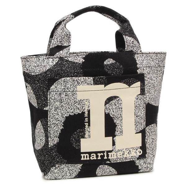 マリメッコ トートバッグ ハンドバッグ 花柄 ミニバッグ グレー ブラック レディース MARIMEKKO 094579 910 marimekko（マリメッコ） トートバッグ ハンドバッグ 花柄 ミニバッグ