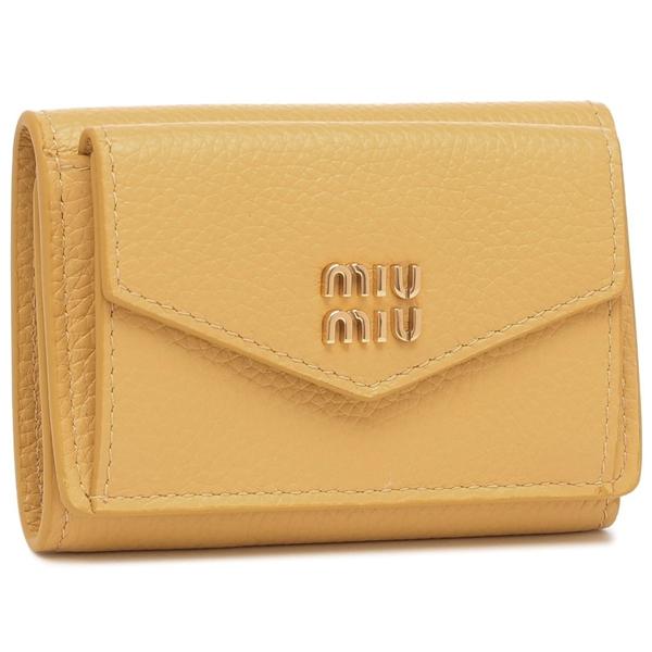 極美✨ミュウミュウ 三つ折り財布 ヴィッテロダイノ ロゴ金具 レザー 黒 MIU MIU/ミュウミュウ通販 | ヴィッテロダイノレザー 財布【送料無料