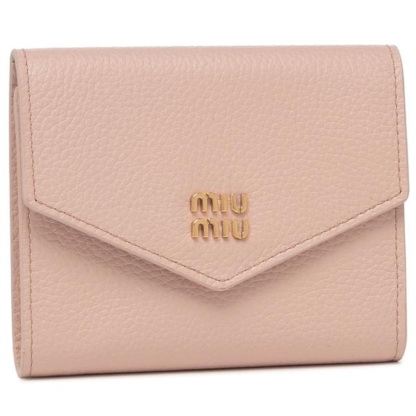 miu miu（ミュウミュウ） 二つ折り財布 ヴィッテロダイノレザー 三 