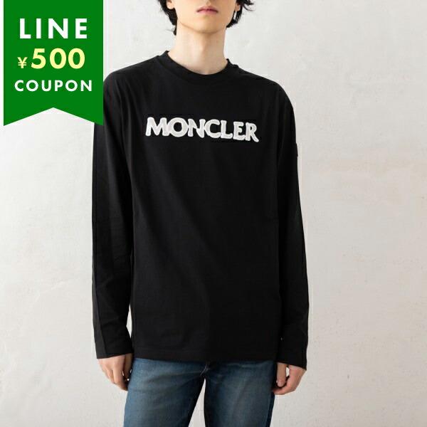 MONCLER ブラック 長袖カットソー MONCLEA モンクレール カットソーブラック