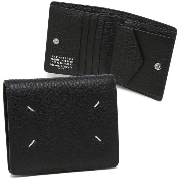 【訳ありアウトレット】メゾンマルジェラ 二つ折り財布 ミニ財布 ブラック Maison Margiela S56UI0140 P4455 T8013 COMPACT BI FOLD【ラッピング不可商品】