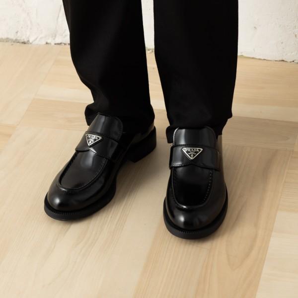 PRADA プラダ ローファー オックスフォード ブラッシュドレザー PRADA プラダ ローファー オックスフォード ブラッシュドレザー