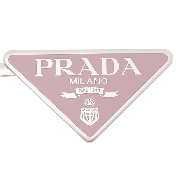 PRADA プラダ 1IF051 トライアングルロゴ メタル ヘアアクセサリー ピンク レディース PRADA - PRADA(プラダ) アクセサリー美品 メタルヘアクリップ 1IF051