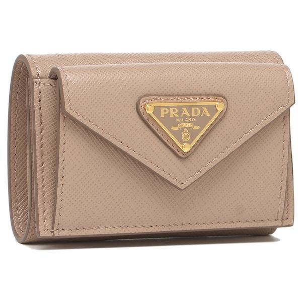 P10%還元 7/24 10:00まで」プラダ 三つ折り財布 レディース サフィアーノ トリアンゴロ ミニ財布 PRADA 1MH021 QHH F0236 ベージュ :pr-1mh021qhhf0236:AXES(アクセス)!店 通販 「P10%還元 10:00まで」プラダ 二つ折り財布 サフィアーノ グリーン レディース PRADA 1ML225 QWA F0458