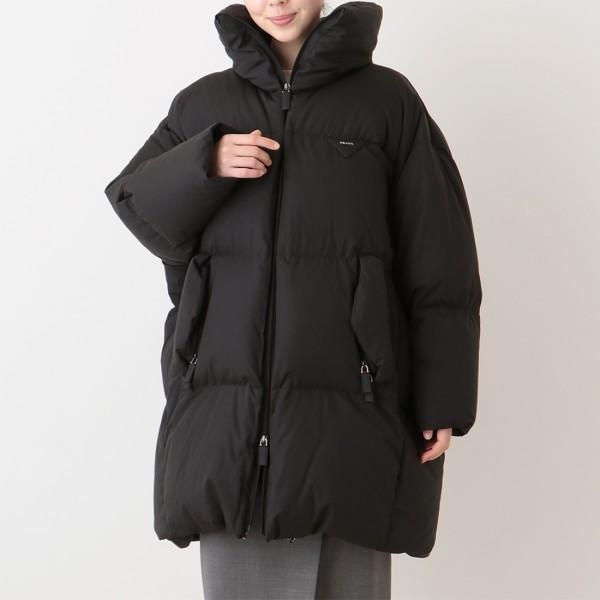 【10％OFFクーポン 8/5〜8/6まで】プラダ コート アウター ポッピンダウンコート ブラック ブラック レディース PRADA 291975  1ZB4 F0002