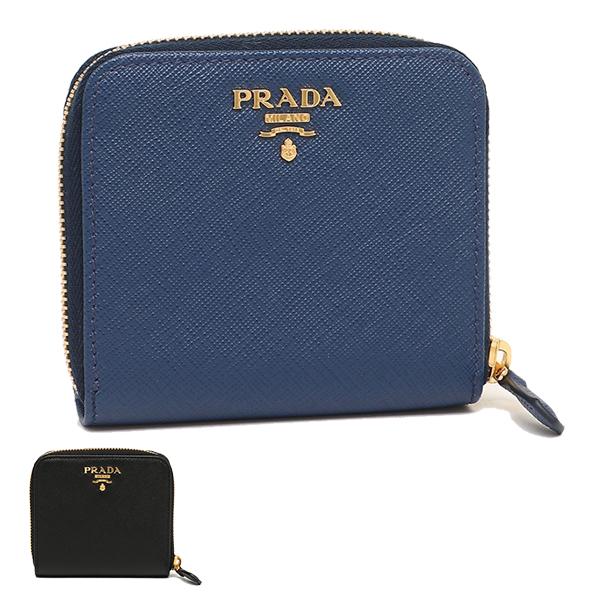 【美品】 プラダ PRADA コンパクトウォレット　二つ折り 財布 1ML522 PRADA プラダ 二つ折り財布 サフィアーノ ミニ財布 レディース