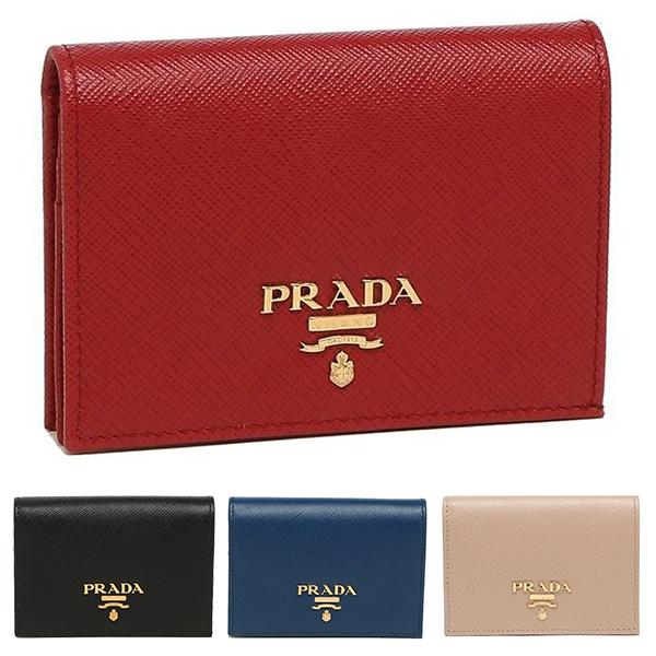 新品未使用　PRADA プラダ　ミニ財布　二つ折り財布　1MV021 赤　レッド PRADA（プラダ） 二つ折り財布 サフィアーノ ミニ財布 レディース