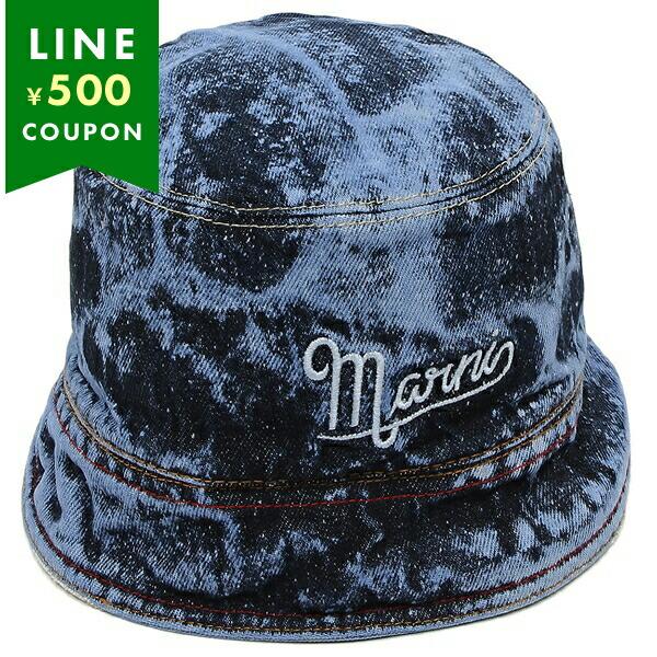 MARNI マルニ 帽子 マーブルダイデニム バケットハット ブルー 