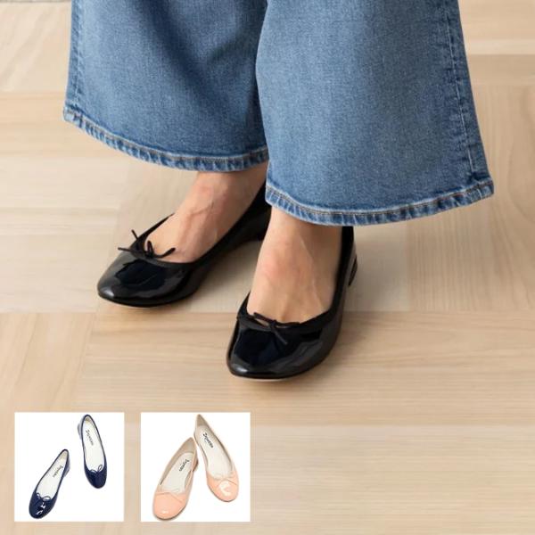 未使用品✨レペット　サンドリオンバレリーナ　フラットシューズ　晴雨兼用　ブラック repetto（レペット） バレエシューズ サンドリオン ベイビー レイン