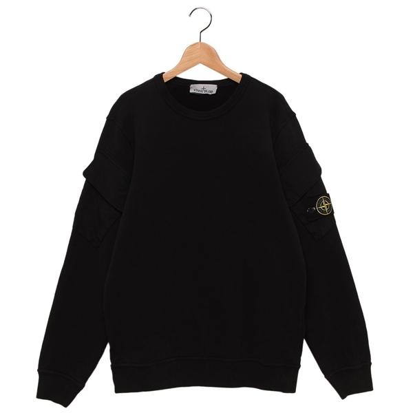 正規品　ストーンアイランド　スウェットトレーナー　メンズXL ブラック STONE ISLAND（ストーン アイランド） スウェット トレーナー ブラック
