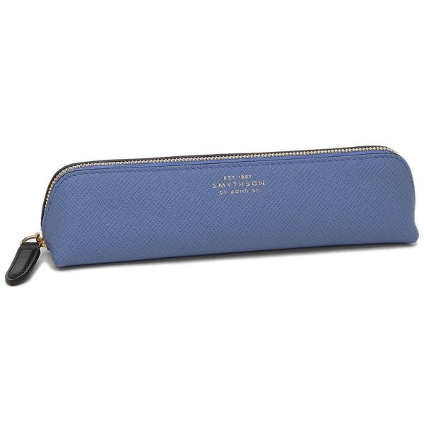 Smythson スマイソン ポーチ パナマ ペンシルケール ブルー Smythson スマイソン ポーチ パナマ ペンシルケール ブルー