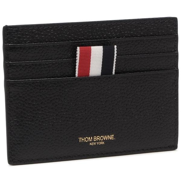 トムブラウン カードケース ペブル グレイン ノート コンパートメント付き ブラック メンズ THOM BROWNE MAW031L 00198 001 THOM BROWNE（トム ブラウン） カードケース ペブル グレイン ノート