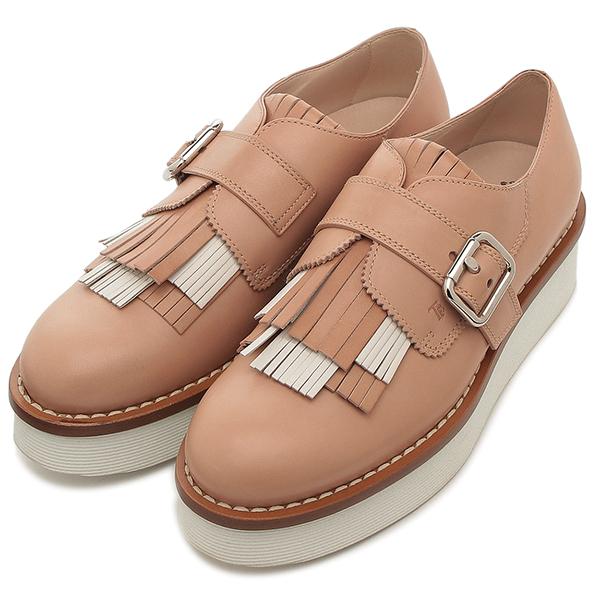 【訳ありアウトレット】トッズ ローファー オックスフォード ベージュ レディース TODS XXW27A0S930 EGA 0ZSR RED フリンジ付き【ラッピング不可商品】