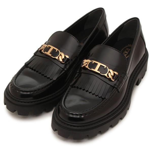 TOD'S トッズ ローファー オックスフォード フリンジ Tチェーン TOD'S トッズ ローファー オックスフォード フリンジ Tチェーン