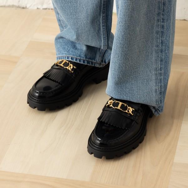 TOD'S トッズ ローファー オックスフォード フリンジ ブラック TOD'S トッズ ローファー オックスフォード フリンジ ブラック