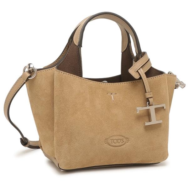 トッズ　T タイムレス 大容量 トートバッグ ショルダー べージュ TOD'S（トッズ） ハンドバッグ ショルダーバッグ Tタイムレス マイクロ