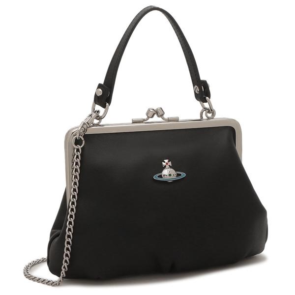 【良品】Vivienne westwood オーブロゴ　がま口　ブラック 極美品 Vivienne Westwood 二つ折り財布 がま口 オーブロゴ レザー