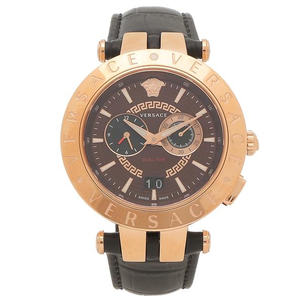 GIANNI VERSACE ヴェルサーチ メンズ 時計 46mm クォーツ レッド 