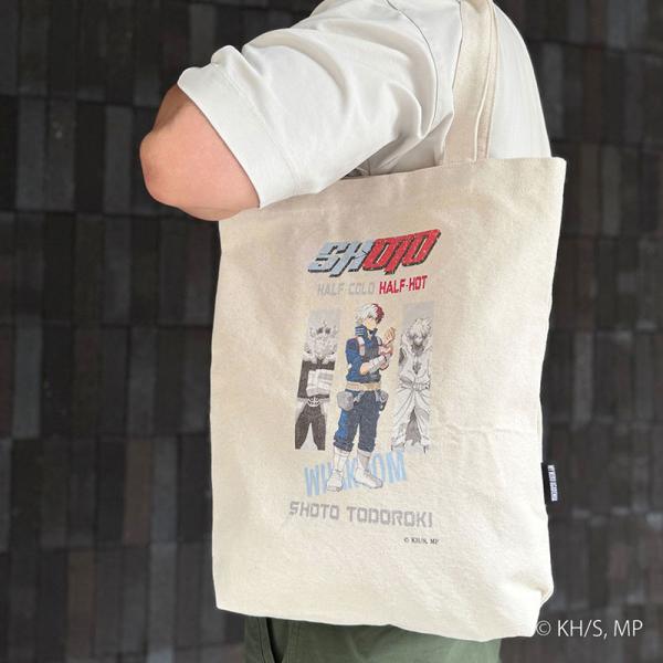閉店セール/半額以下僕のヒーローアカデミア クラックプリントキャンバストート 轟焦凍 ODHA22 メール便配送商品/ラッピング不可 A4 通学 コットン 返品交換不可
