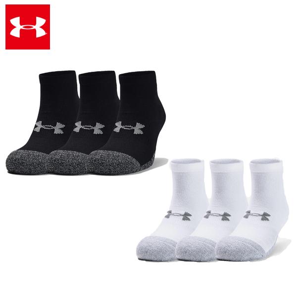 アンダーアーマー UA メンズ ユニセックス ソックス 靴下 3足ソックス ランニング ランニンググッズ マラソン ジョギング おしゃれ ブラック 黒 ホワイト 白 ブランド アウトドア 吸汗速乾