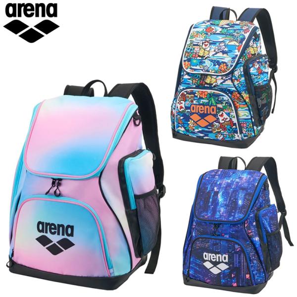 アリーナ バックパック｜招集所持ち込み不可 ユニセックス 26FW ブルー ネイビー ピンク (AS6FBP31U) arena  プールバッグ