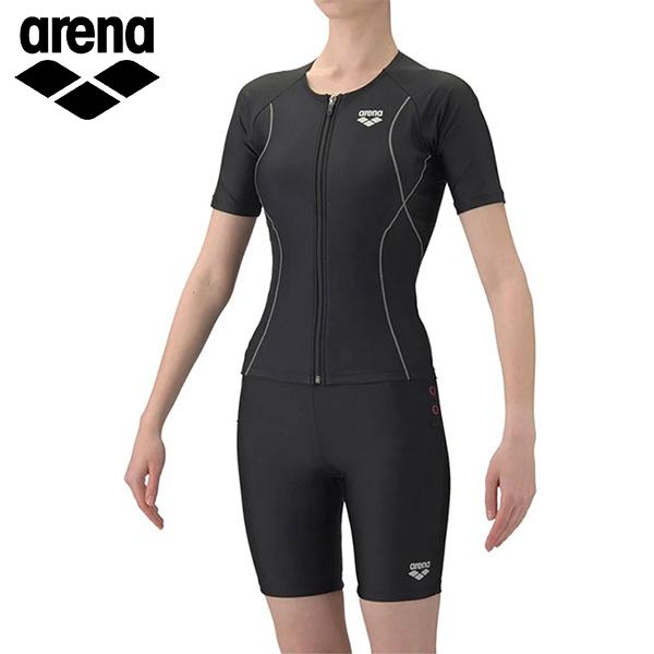 【商品名】【すらっとセパ】フィットネスセパレーツ（カバーバック/ハーフレッグ/差し込みパッド）【メーカー品番】AS6SWF48L【カラー展開】(BKBK)ブラック×ブラック【製品寸法】単位：cmS：胸囲:78　ウエスト:59-63　ヒップ:...