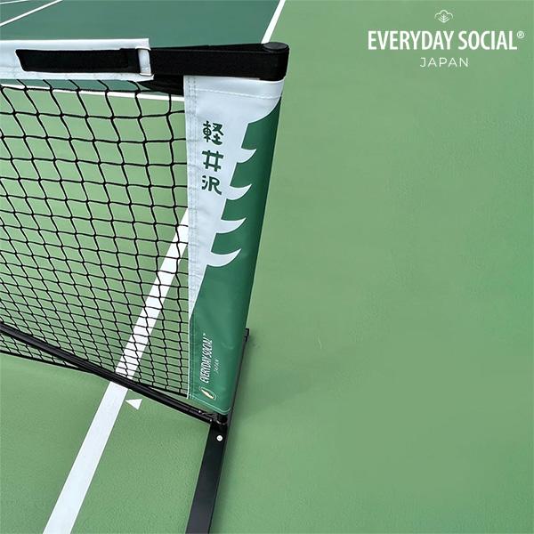 【商品名】 ピックルボールネット（軽井沢エディション）【材料】 鋼管フレームとガラス繊維ポール【ネット】 ポリエステルノットレスネットとPVCバナー【重さ】 約11kg【パッケージの寸法】 95x26x116cm【キャリーバッグ】 900D...