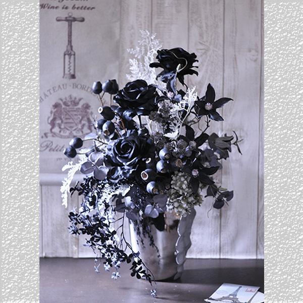 新作！アーティフィシャルフラワーアレンジメント「Tarons noir