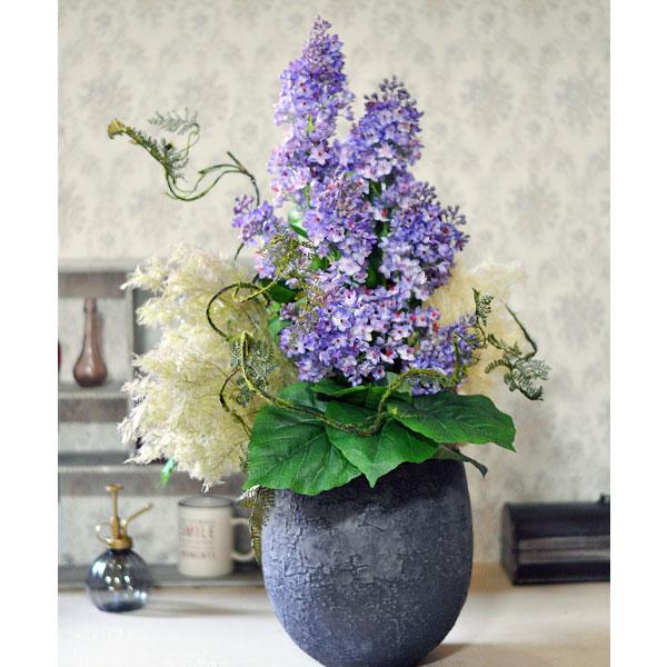 新作！アーティフィシャルフラワーアレンジメント「LILAC」大きい